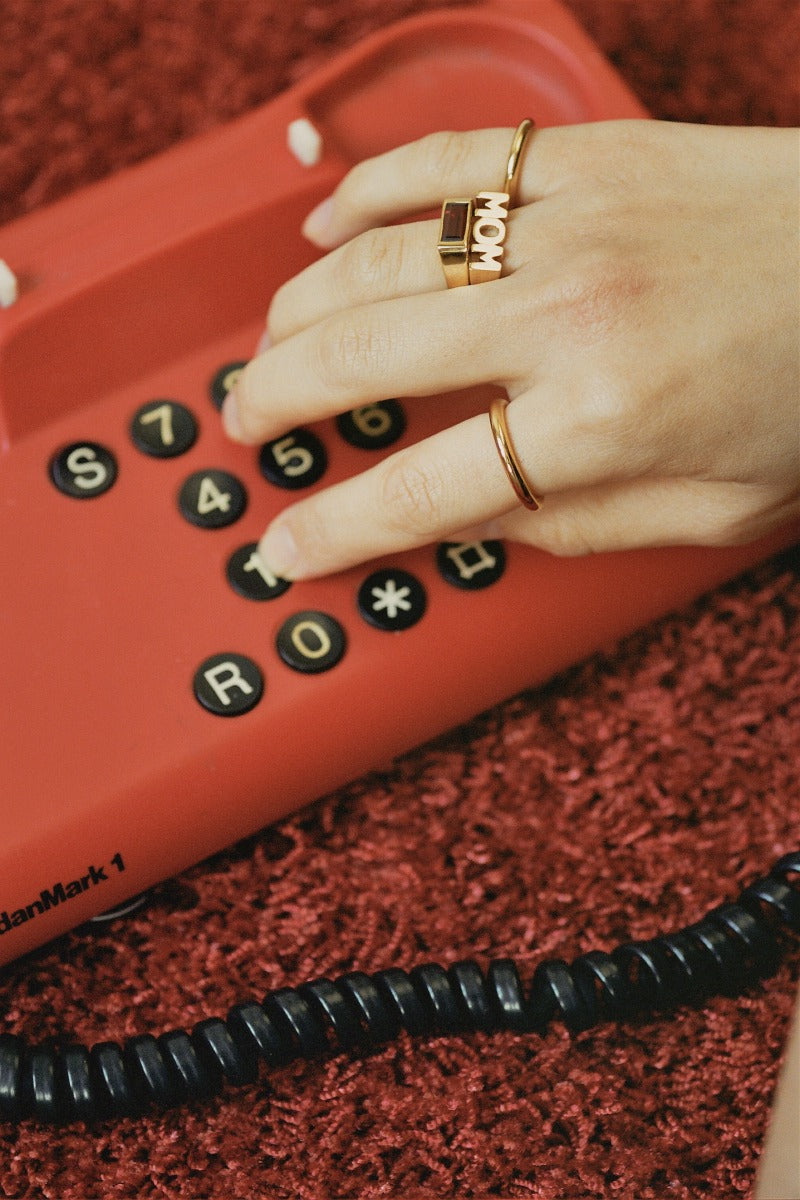 Maria Black Mom ring - Yellow gold plated - Bahne